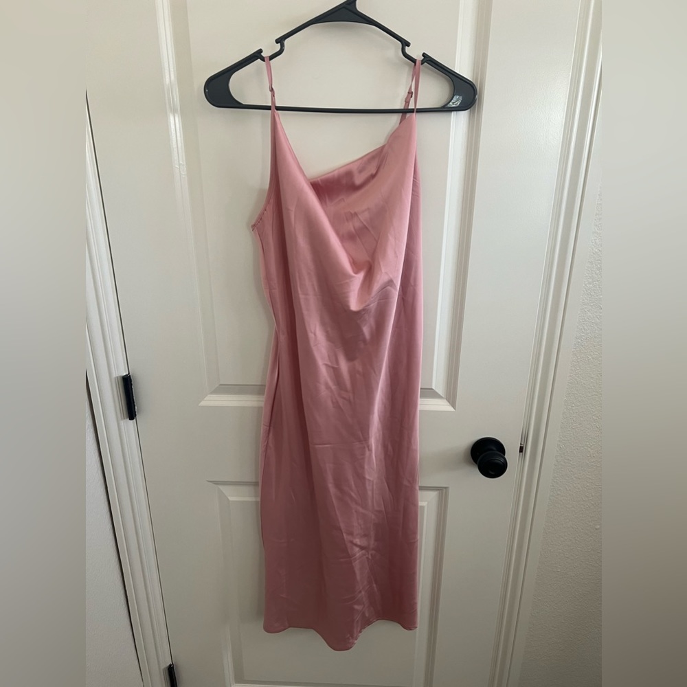 Pink silk dress